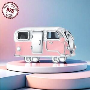 925 Camper Charm For Pandora Bracelets & All Other Bracelets-NEW